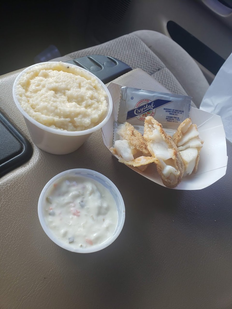Simple menu layout for fried fish and shrimp.